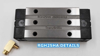 TranzBrillix RGH25HA Linear Guide Block | Size 25 Roller Type Details